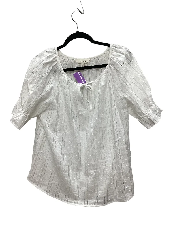 Low Prices White Top Short Sleeve Clothes Mentor, Size L