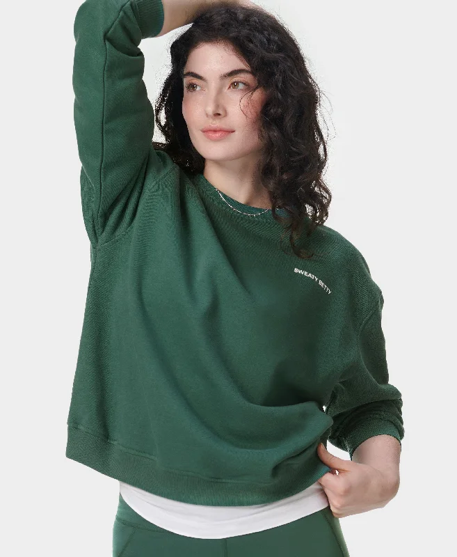 Overstock Revive Crew Neck Sb9979 Glade-Green