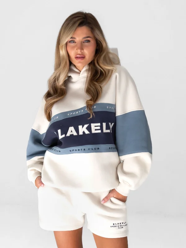 Top Pick Alpine Oversized Hoodie - Navy/Chalk