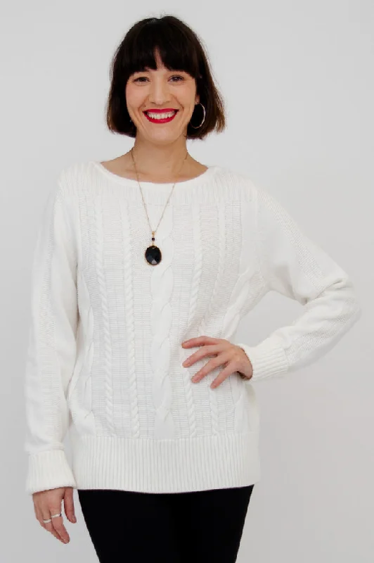 Lowest Prices Cora Sweater, White, Cotton