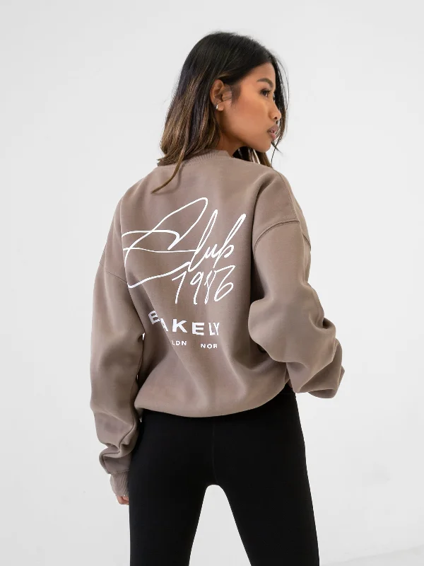Weekend Specials Just for You Club Oversized Sweater - Brown