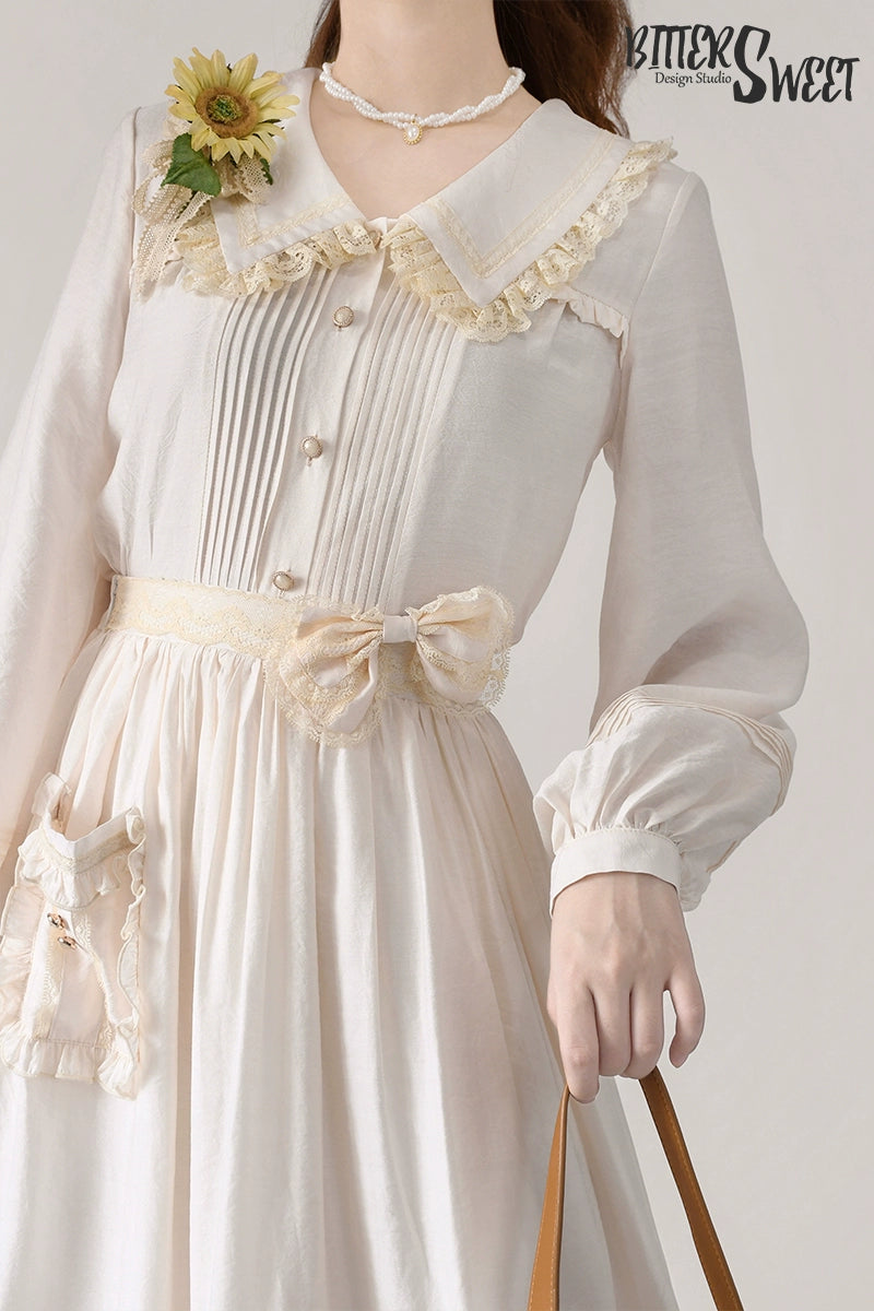 Overstock BitterSweet~Elegant Lolita Skirt Set V-neck Long Sleeve Shirt