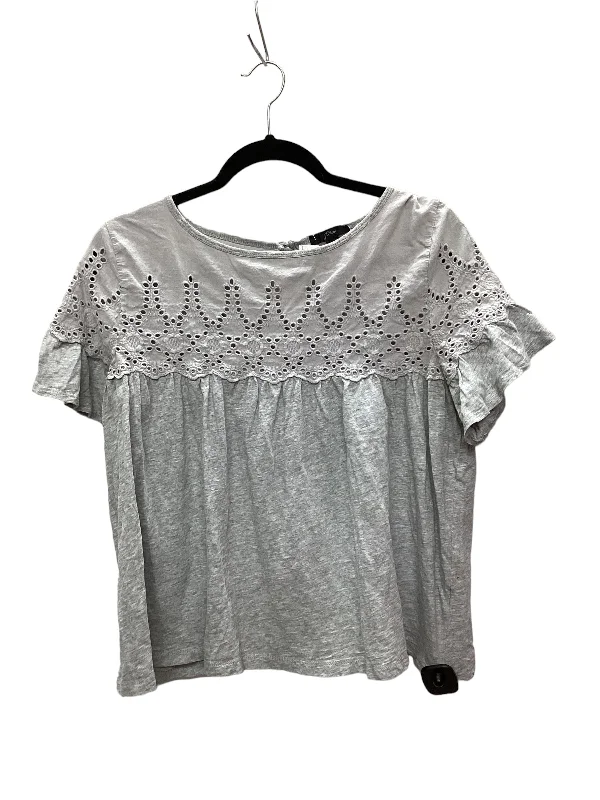 Best Bargains Grey Top Short Sleeve J. Crew, Size L
