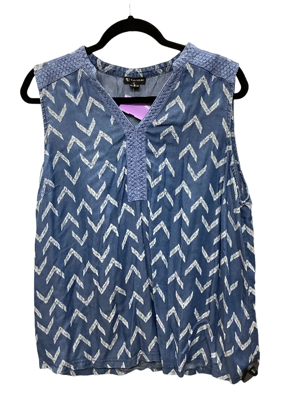 Weekend Specials to Celebrate Blue Top Sleeveless New Directions, Size Xl