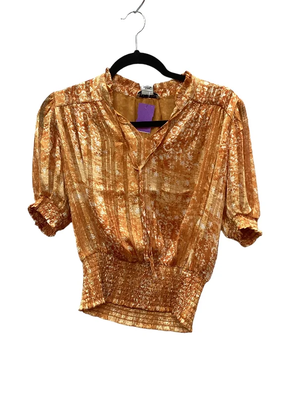 Year-End Clearance Orange Top Short Sleeve Rachel Zoe, Size Xs