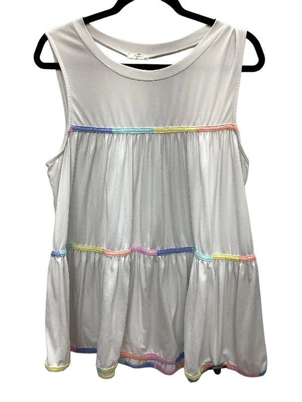Extra Discount White Top Sleeveless Entro, Size L