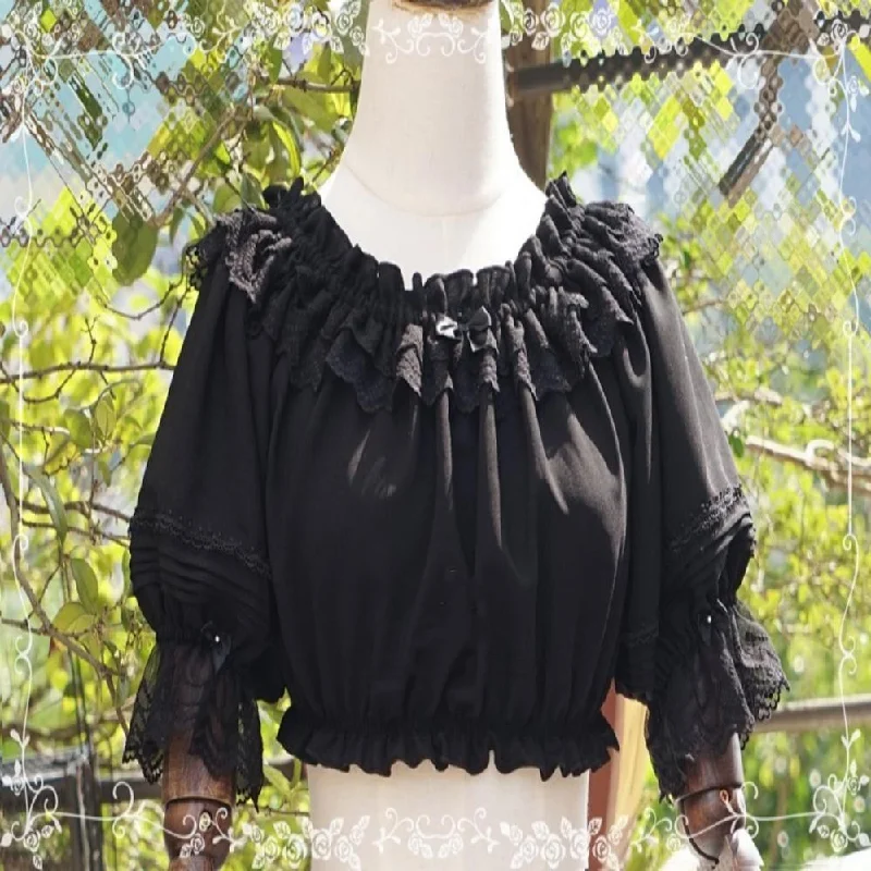 Unmissable Offer (BuyForMe) Tiny Garden~Retro Summer Chiffon Lolita Shirt