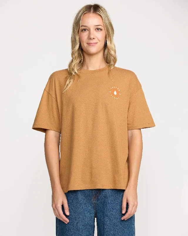 Weekend Discounts to Relish Stone Dream Boyfriend Tee - Vintage Brown