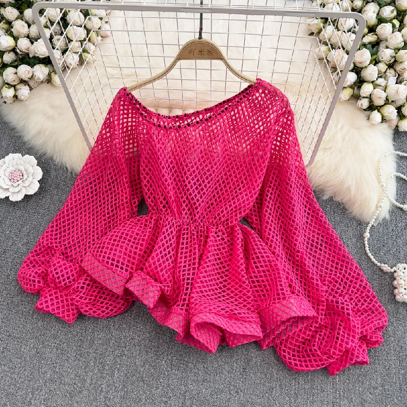 The Best Prices Stylish Cutout Long Sleeve Top     S138