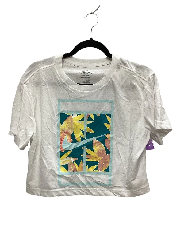 Savings Galore White Top Short Sleeve Basic Nike Apparel, Size S