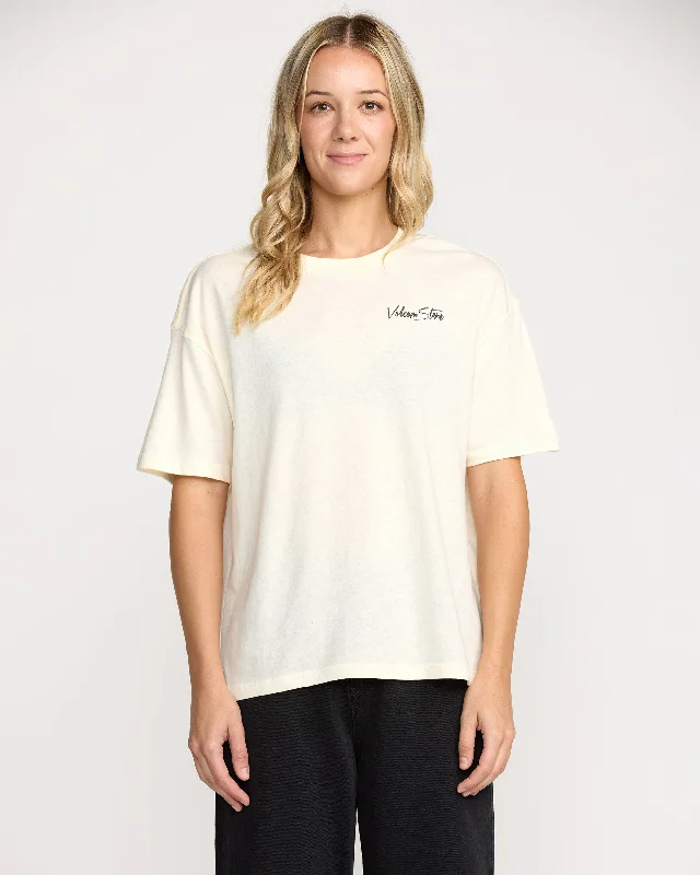 Weekend Shopping Bliss Stone Dream Boyfriend Tee - Bone