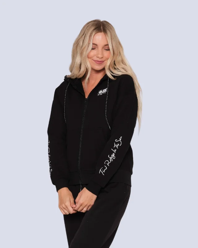 Special Discount Alpha Black Zip Hoody