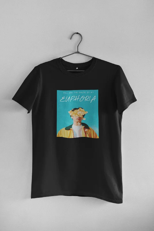 Seasonal Sale You Are The Cause Of My Euphoriya : BTS JUNGKOOK - HALF-SLEEVE T-SHIRTS