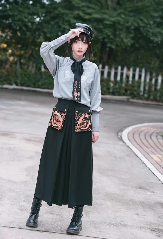 Weekend Deals That Sparkle Quirky House~Wang Liang~Vintage Lolita Embroidered Shirt Mutton Sleeve Top Weekend Deals That Sparkle Quirky House~Wang Liang~Vintage Lolita Embroidered Shirt Mutton Sleeve Top