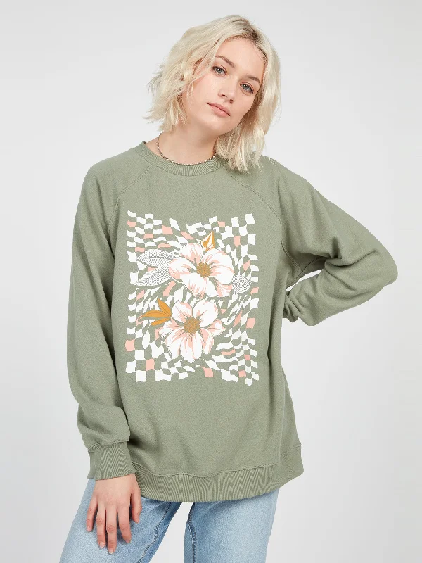 Clearance Sale Stone Magic Boyfriend Sweatshirt - Light Army