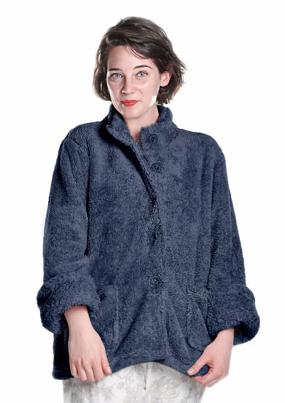 Price Blitz LA CERA Women's Fleece Bed Jacket