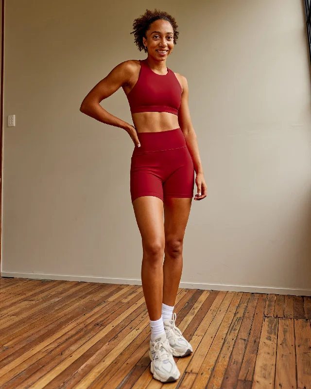 Price Drop Pivot Sports Bra - Cherry Red