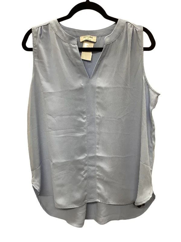 Shop and Save Blue Top Sleeveless Zenana Outfitters, Size S