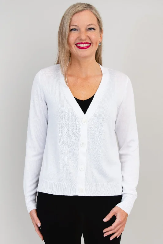 Take Advantage Jessica Sweater, White, Bamboo Cotton