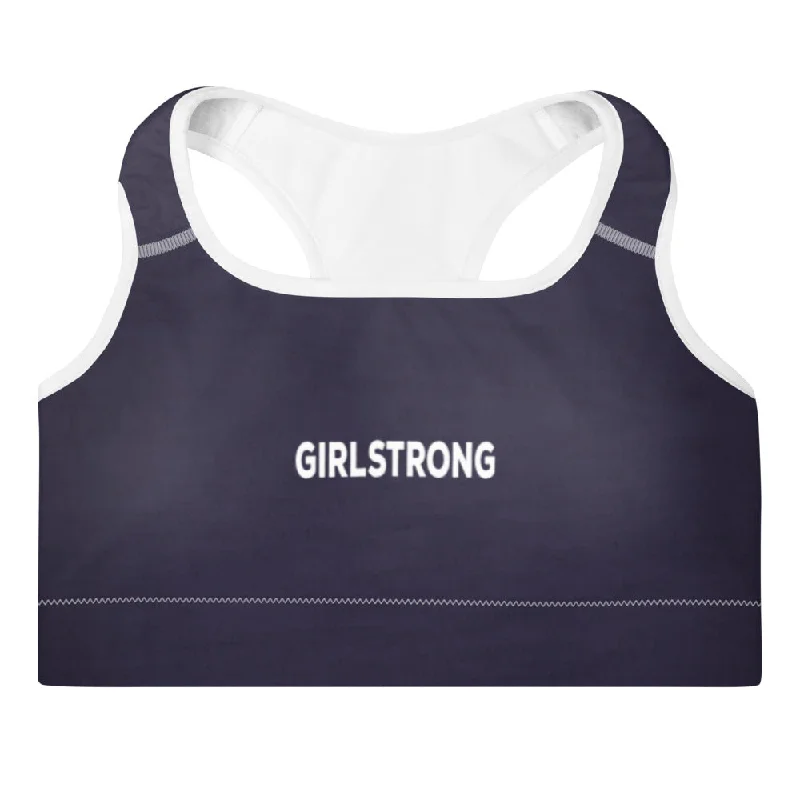 Steal Deal ELEVATED ESSENTIALS, THE PERFECT PADDED SPORTS BRA SLATE BLUE