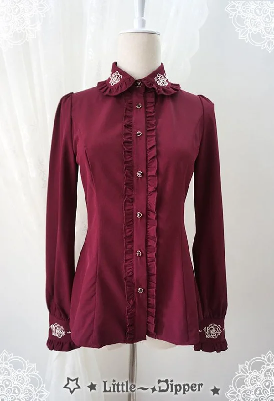 Weekend Specials to Savor Little Dipper~Rose~Elegant Lolita Doll Collar Blouse
