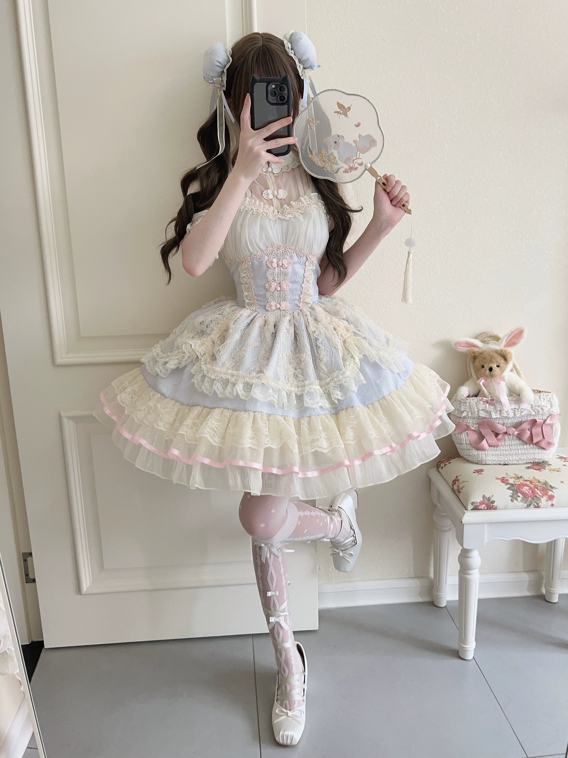 Great Deals Sugar Girl~Hua Ji Fu Lei~Chinese Style Lolita JSK Dress Ballet Style Innerwear Set