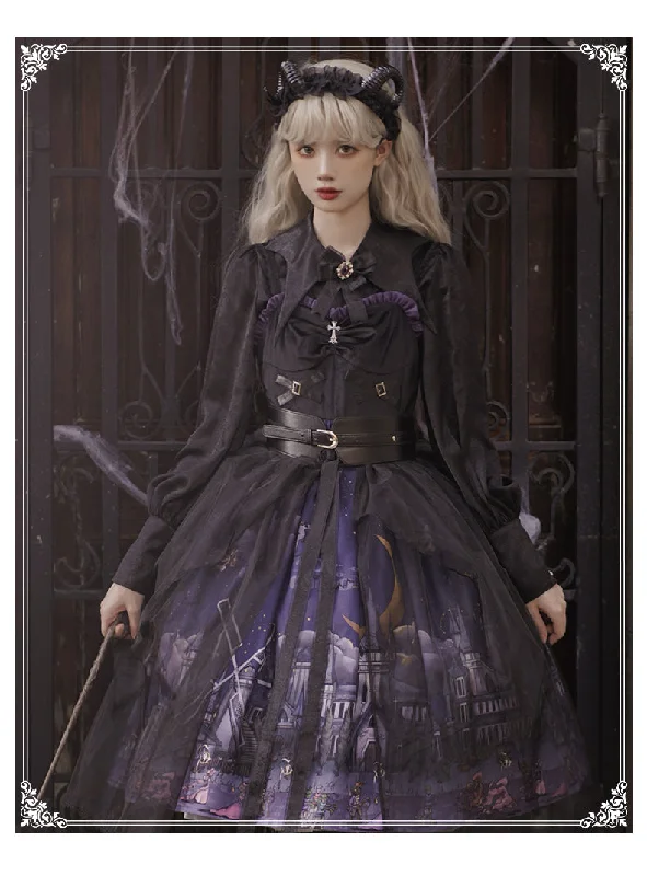 Can't Miss YingLuoFu~Witchville Halloween Gothic Lolita Jumper Dress