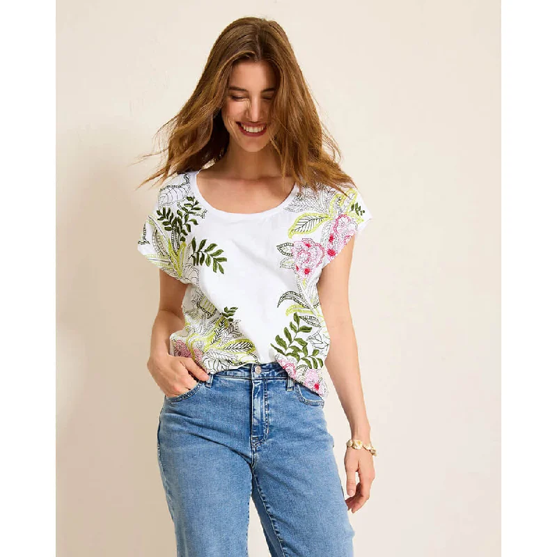 Friends and Family Sale Tommy Bahama Women's Blooming Laelia Lux T-Shirt - White