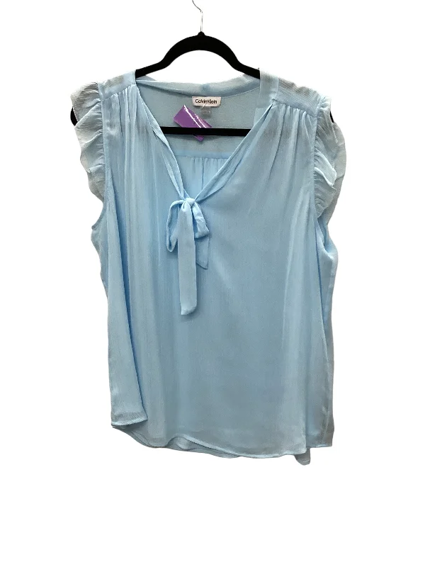 Limited Availability Blue Top Sleeveless Calvin Klein, Size Xl