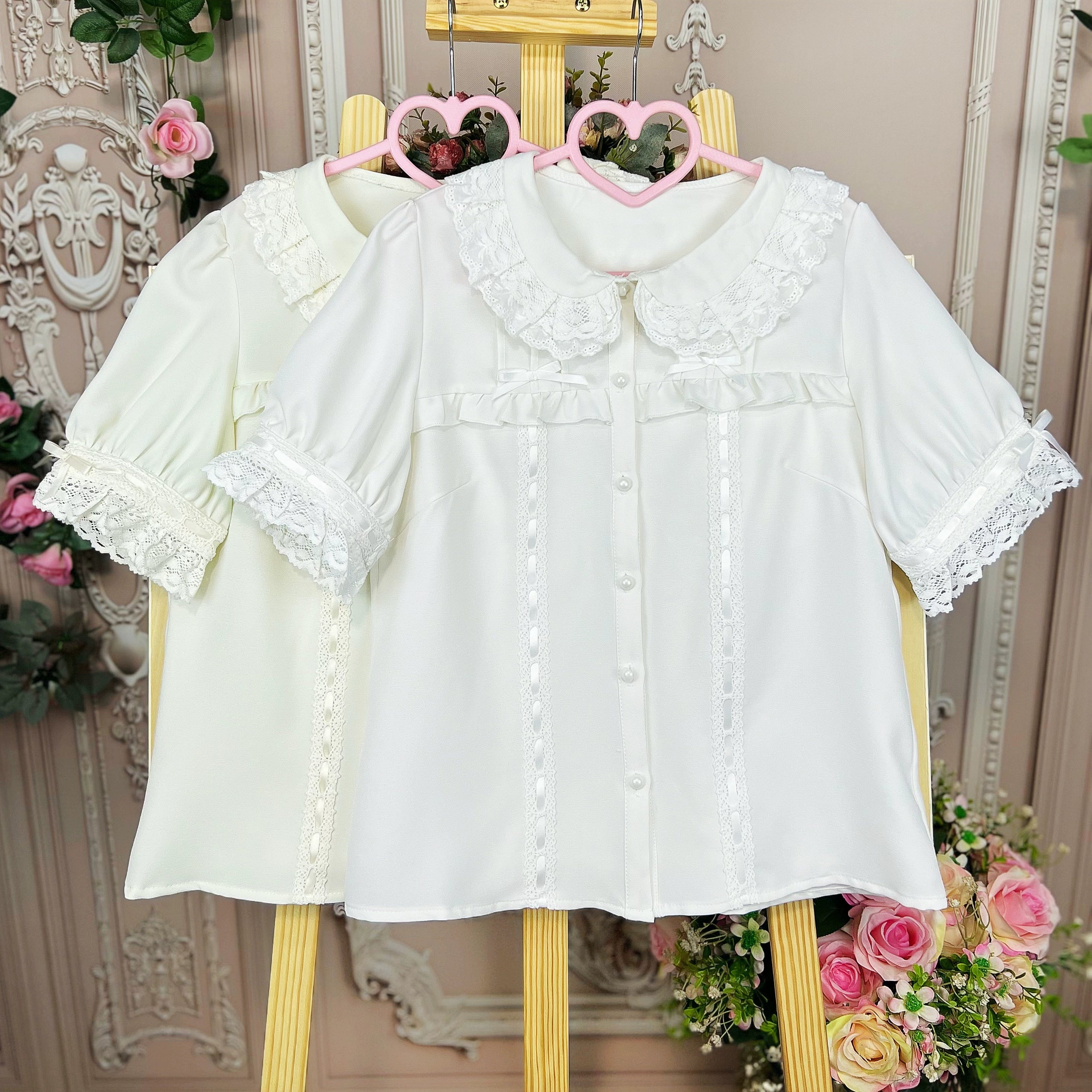 Price Reduction DMFS~Sweet Lolita Shirt Vintage Doll Collar Summer Top