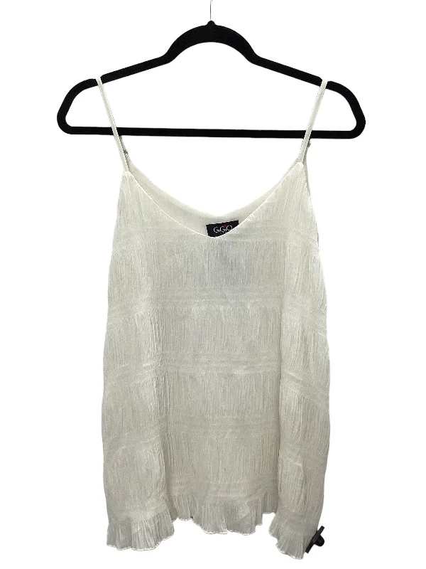 Weekend Bargains to Indulge In Cream Top Sleeveless Gigio, Size S