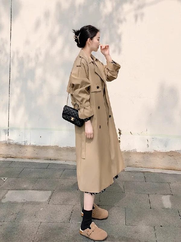 Major Savings Khaki coat for women new style coat      S3427