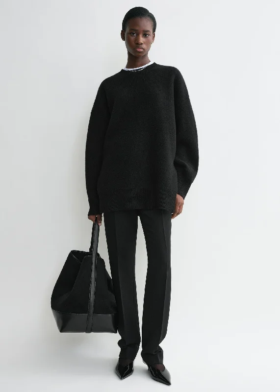 Weekend Deals to Make You Happy Double-knit pullover black