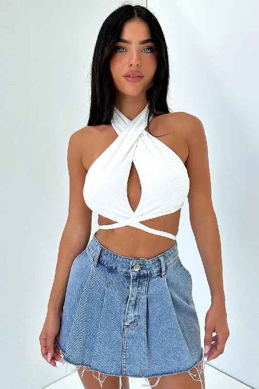 Special Promotion Jena Crop  - White