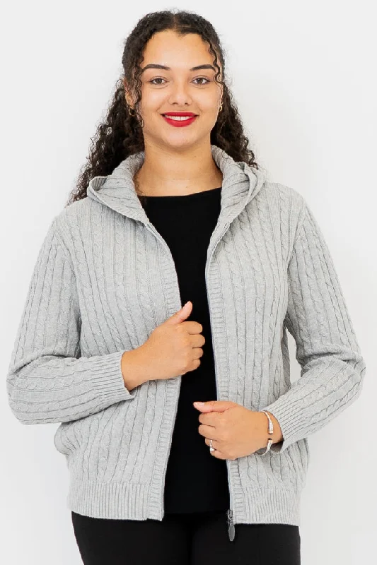 Lowest Rates Elsie Sweater, Silver, Cotton