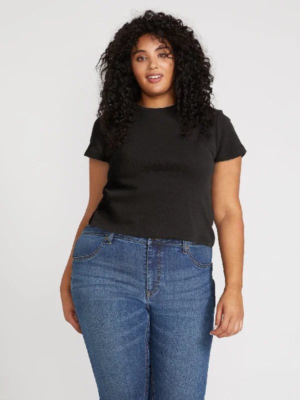 Act Now One of Each Baby Tee Plus Size - Black