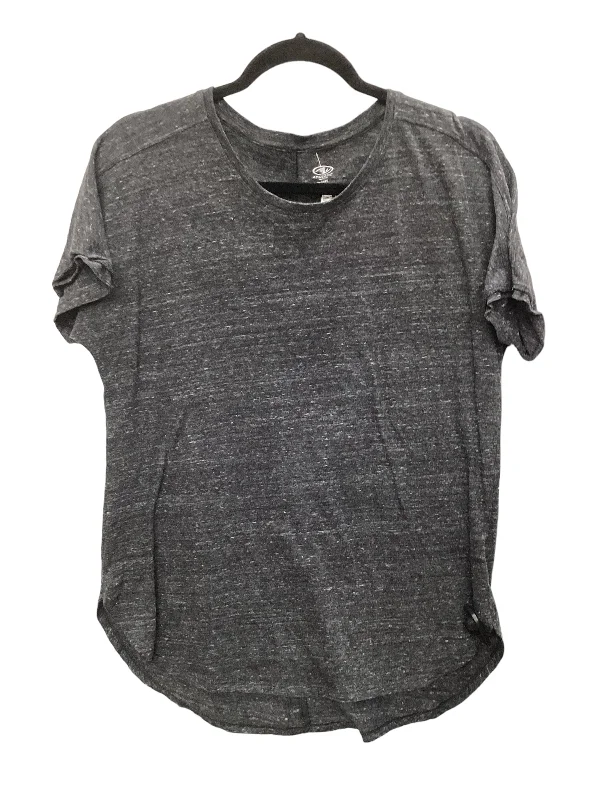 Hurry In Grey Athletic Top Short Sleeve Athletic Works, Size L
