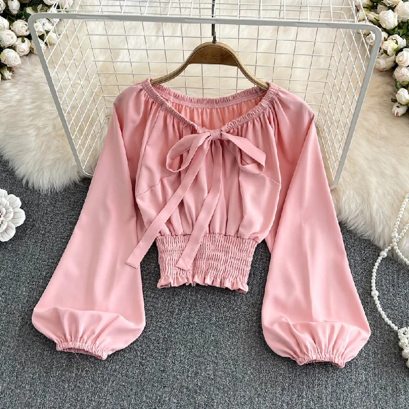 The Best Deal Simple chiffon crop top    S193