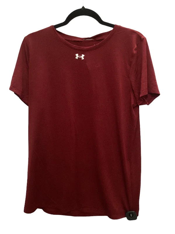 Price Cut Red Athletic Top Short Sleeve Under Armour, Size L