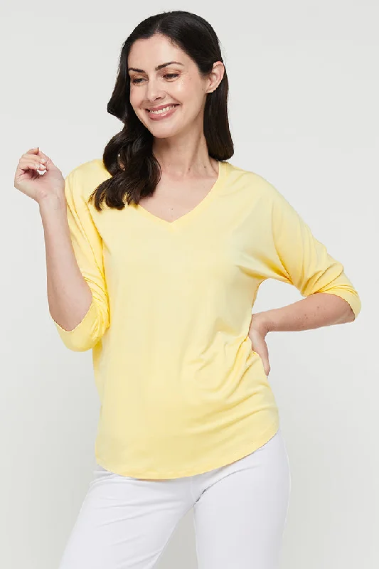 The Best Deal Dolman Sleeve Top - Limoncello