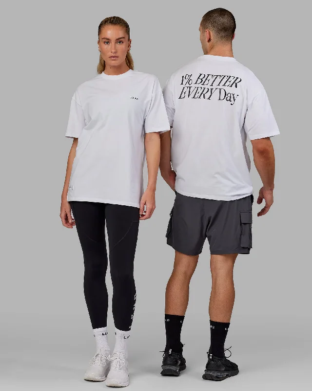 Exclusive Savings Unisex VS6 FLXCotton Tee Oversize - White-Black