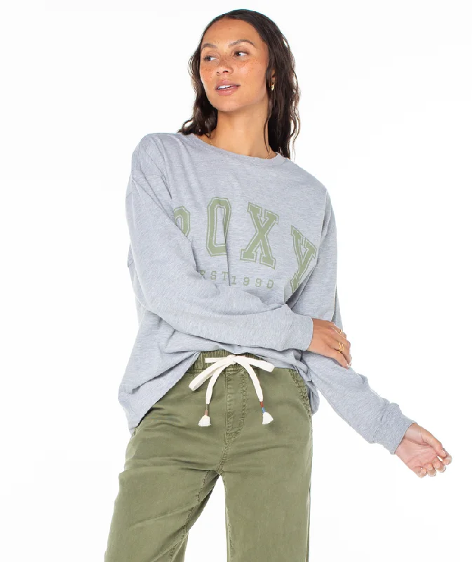 Top Pick Roxy Collegiate Arch Sweatshirt-Heritage Heather