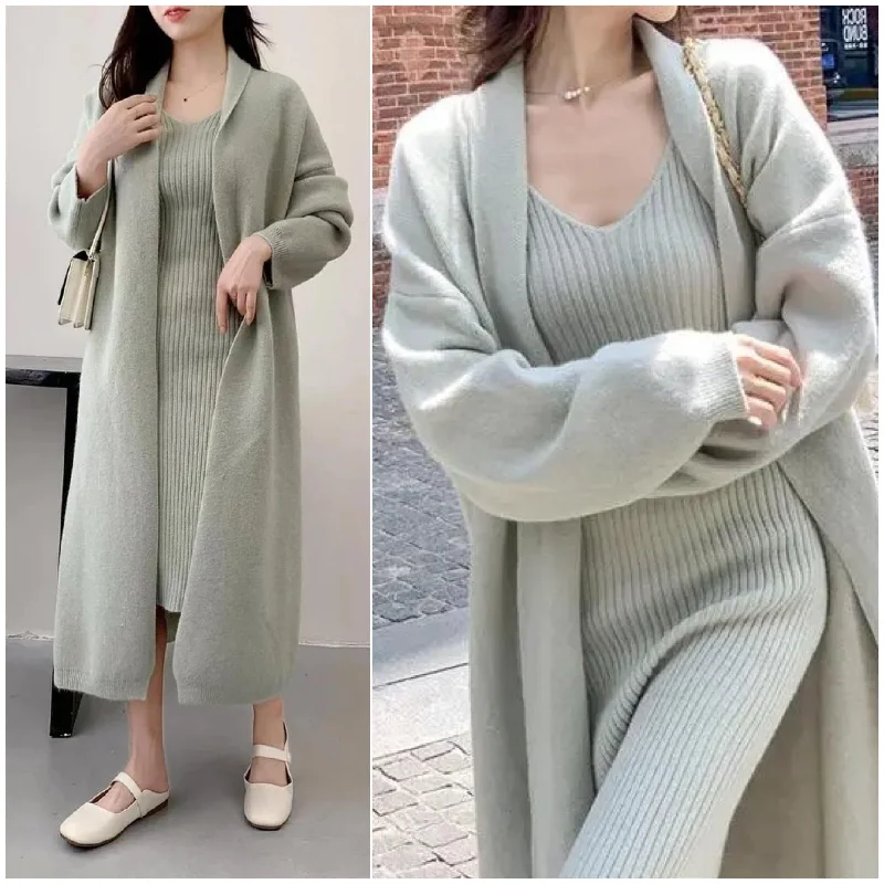 Act Now Manie Bodycon Dress with Woolen Coat