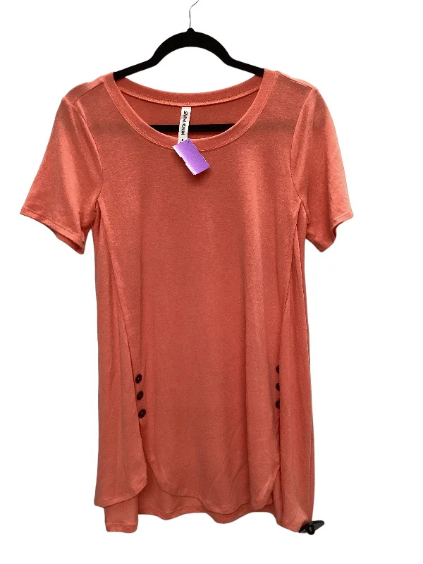 Price Reduction Orange Top Short Sleeve Basic Zenana Outfitters, Size M