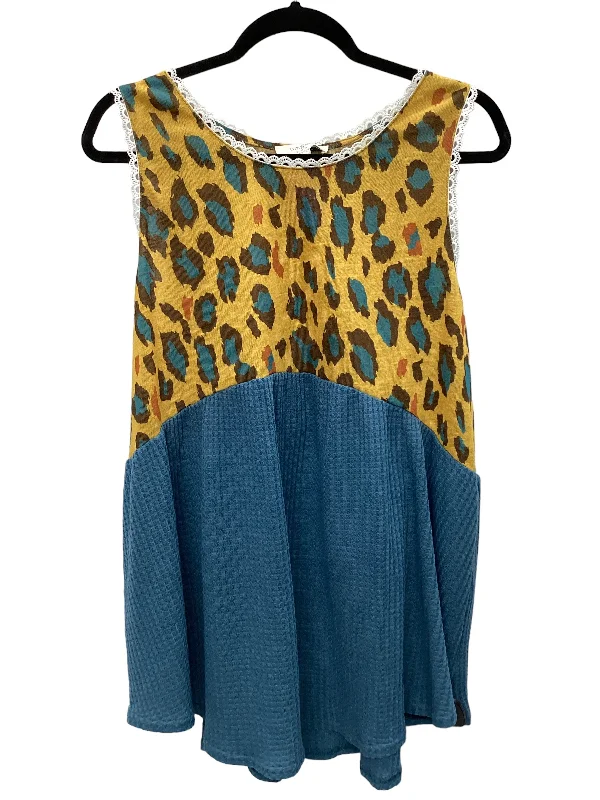 Weekend Discounts to Delight Multi-colored Top Sleeveless Umgee, Size Xl