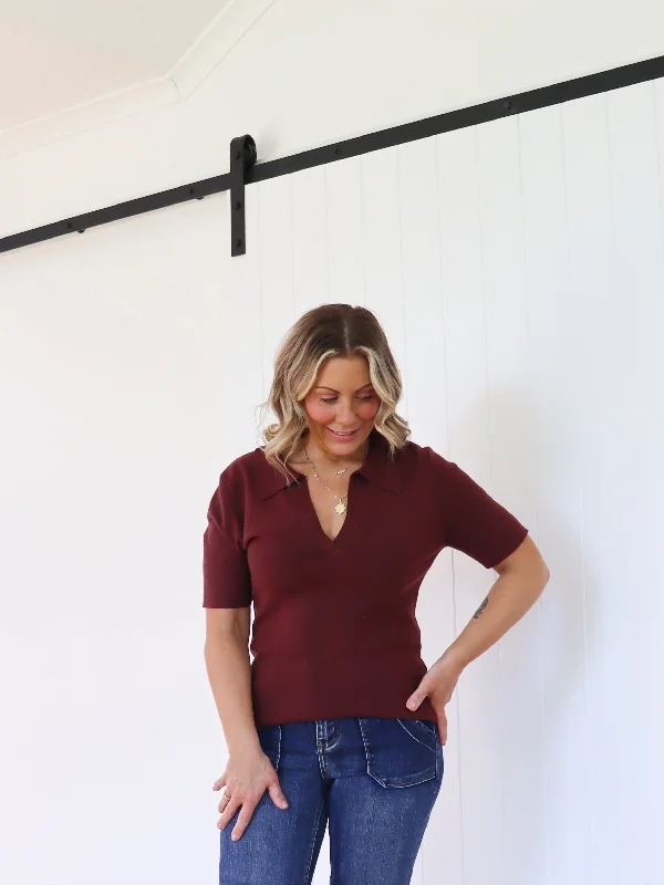Price Slash Chiara Knit Top - Brown