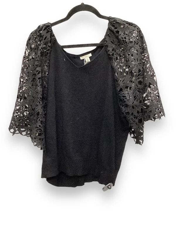 Final Markdown Black Top Short Sleeve Cato, Size Xl
