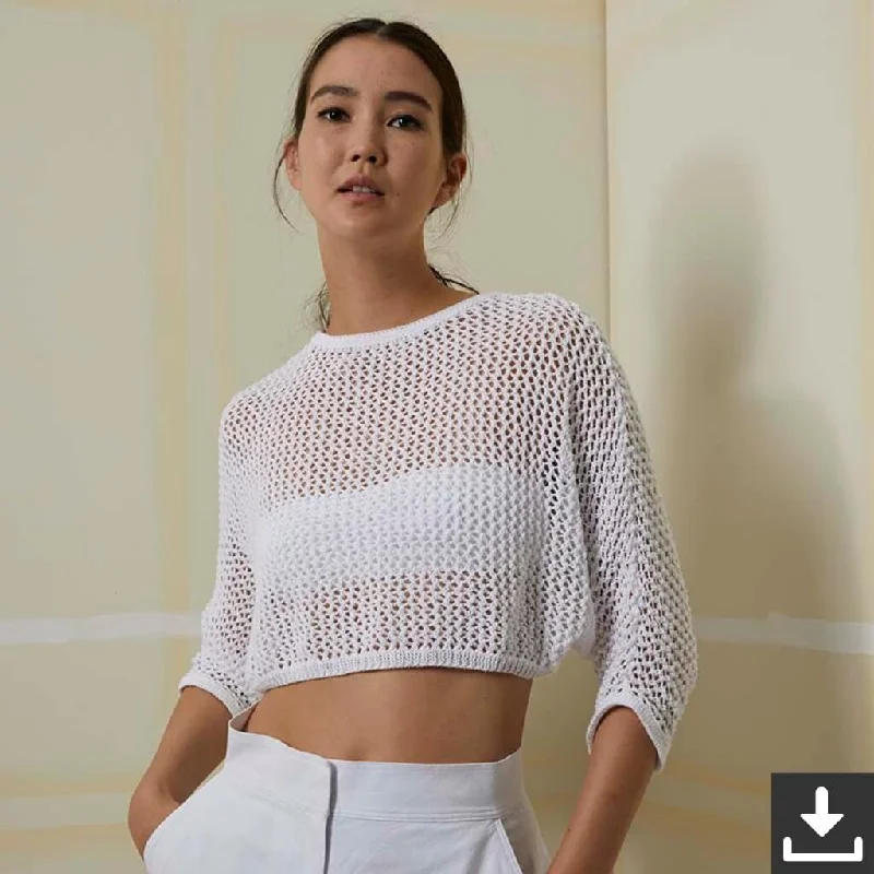 Early Bird Discount Transparenter Pullover Strickanleitung - Lang Yarns (PDF)