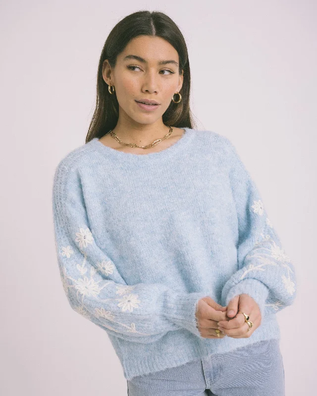 Weekend Deal Lisa Strickstickerei Blau
