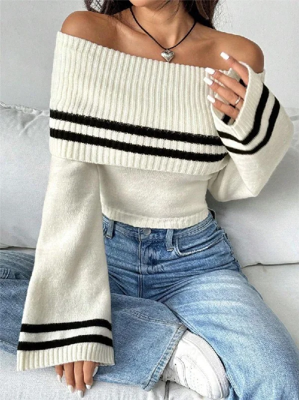 Great Deals Mayfair Woolen Sweater with Offshoulder Detail